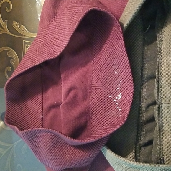 Set of 2 Maternity Leggings 14" across 33 1/2" long. Burgunday and Olive… - Picture 4 of 5